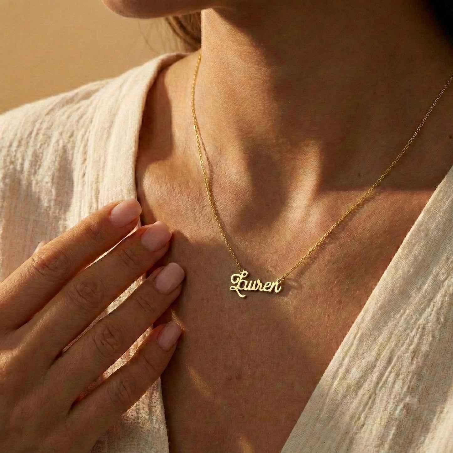 Custom Name Necklace, Personalized Name Necklace, 14K Gold Nameplate, Dainty Jewelry Gift for Her, Bridesmaid Proposal, New Mom Gift