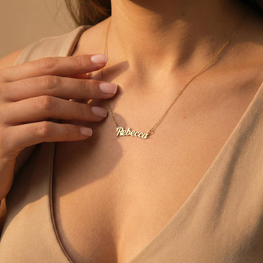 Custom Name Necklace, Gold Name Necklace, Personalized Jewelry, Gift For Her, Valentines Day Gift, Mothers Day Gift, Dainty Name Necklace