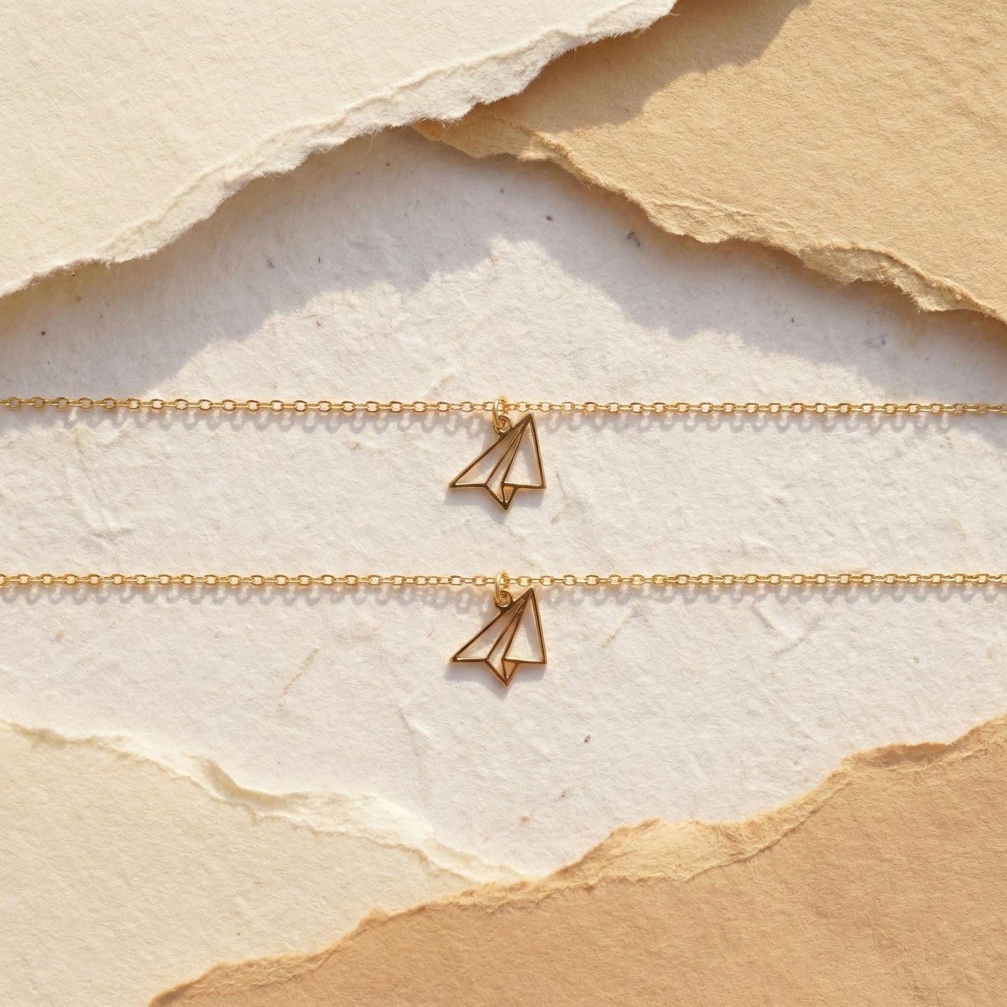 Paper Plane Necklace, Origami Jewelry, Travel Necklace, Airplane Pendant, Aviation Gift, Wanderlust Charm, Graduation Gift, Flight Attendant