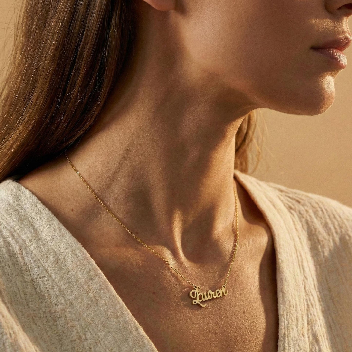 Custom Name Necklace, Personalized Name Necklace, 14K Gold Nameplate, Dainty Jewelry Gift for Her, Bridesmaid Proposal, New Mom Gift