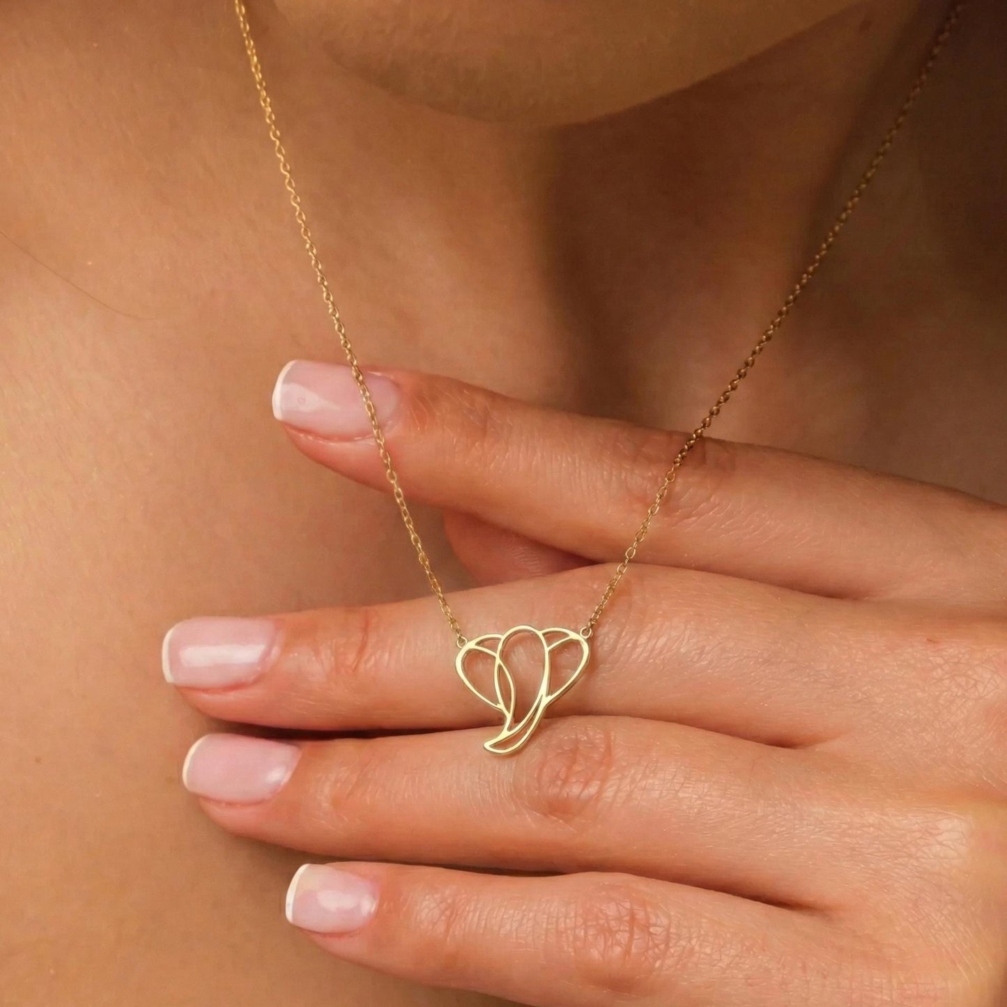 Elephant Necklace, 14K Gold Elephant Pendant, Good Luck Charm, Animal Lover Gift, Dainty Gold Jewelry, Minimalist Elephant, Safari Gift