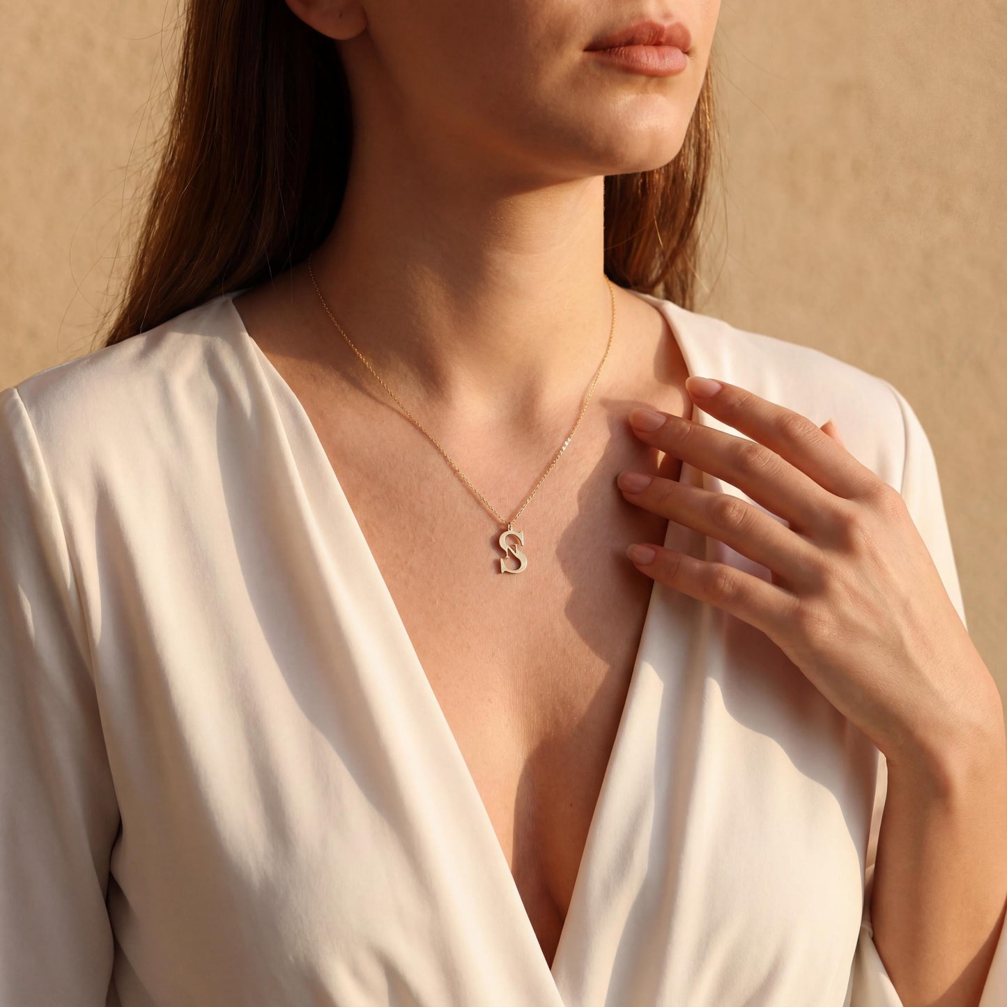 Two Letter Necklace, Intertwined Initials, Custom Monogram Pendant, Gold Personalized Jewelry, Mothers Day Gift for Mom, Dainty Charm