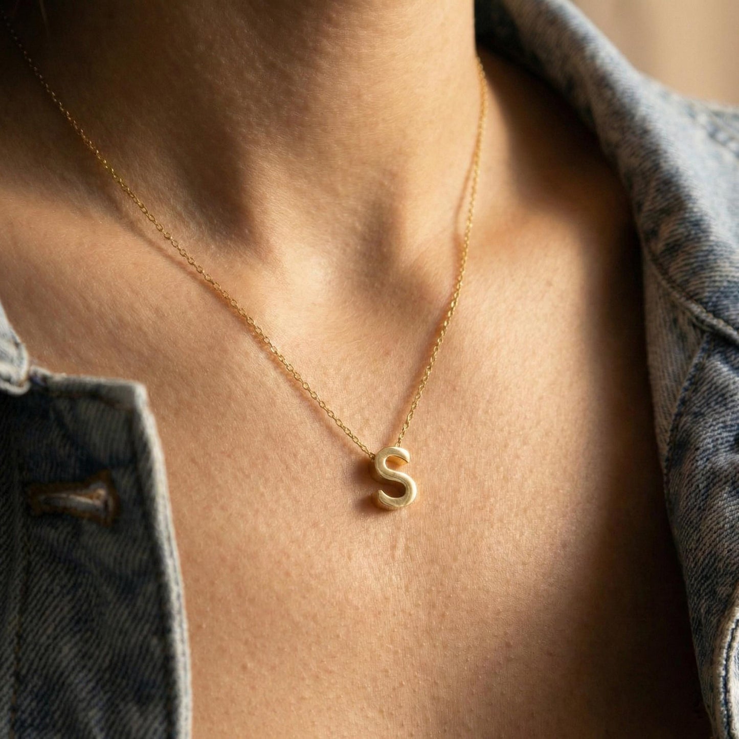 Initial Necklace, Letter Necklace, Personalized Gift, Monogram Pendant, Tiny Alphabet Charm, New Mom Gift, Bridesmaid Proposal, Custom