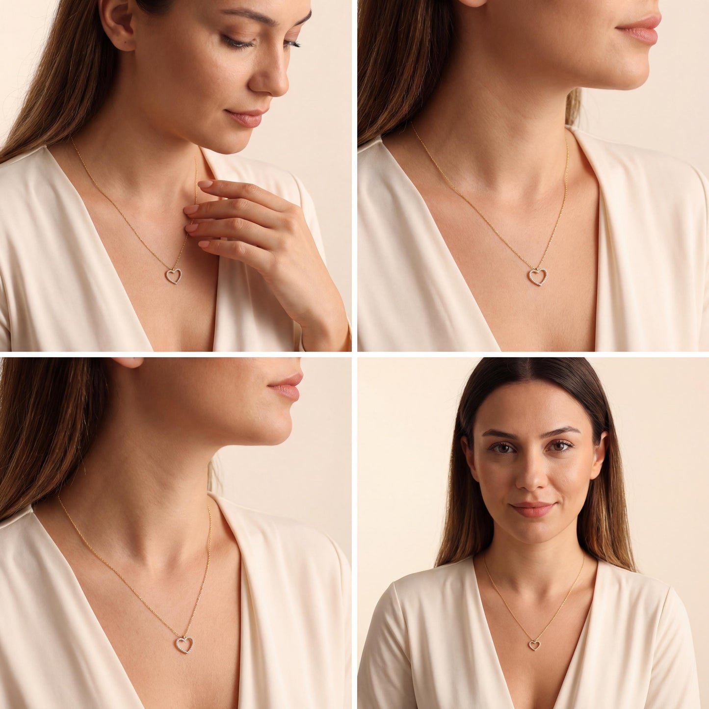 Dainty Heart Necklace, Pave Heart Pendant, Valentine Gift for Her, 14K Gold Jewelry, Minimalist Love Charm, Anniversary Gift, Mom Wife