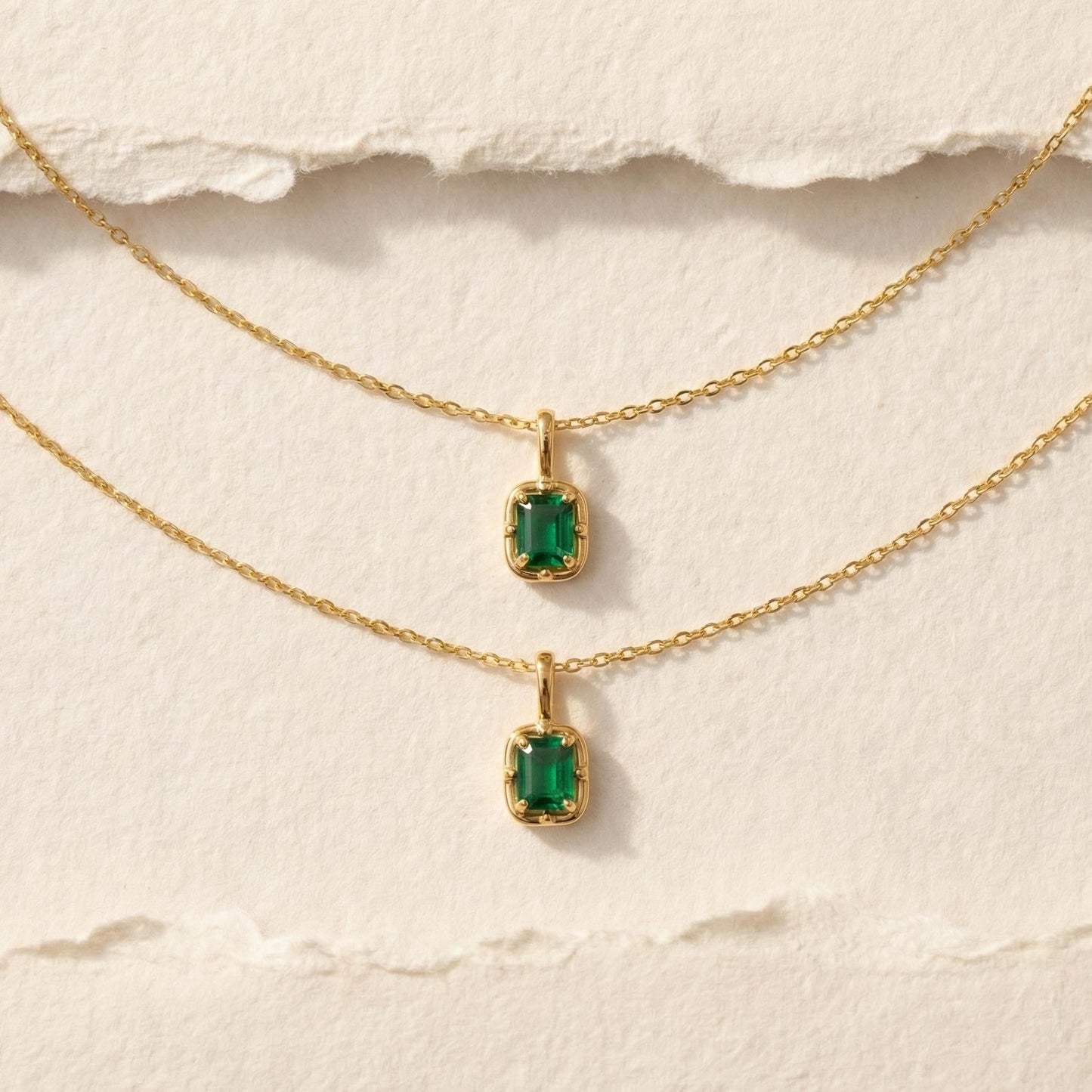 Birthstone Necklace, Personalized Gift, Custom Gemstone Pendant, Art Deco Jewelry, Mothers Day Gift For Mom, Family Birthstone Charm
