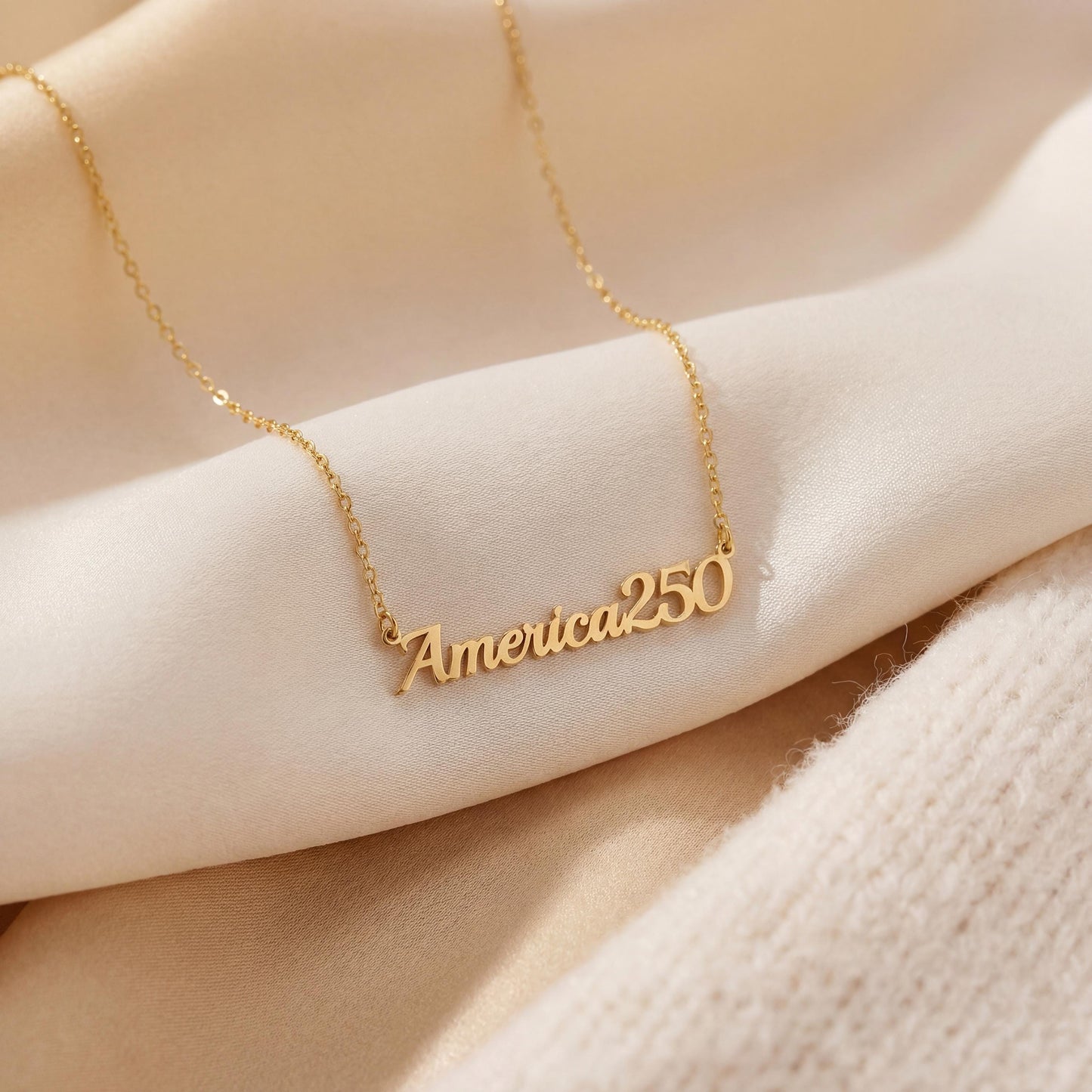 America 250 Necklace, USA 250th Anniversary, Semiquincentennial Jewelry, 1776 Commemorative Gift, Patriotic Pendant, 4th of July Wear