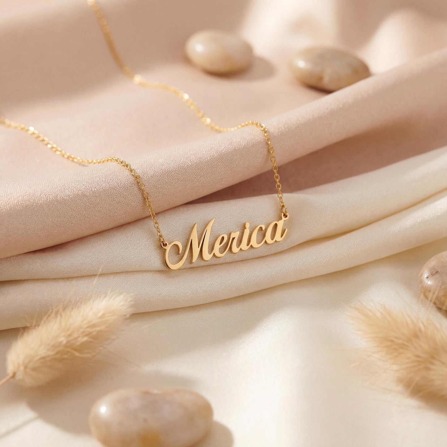 Merica Necklace, Personalized Jewelry, Dainty Nameplate, Minimalist Pendant, American Pride Gift, For Women