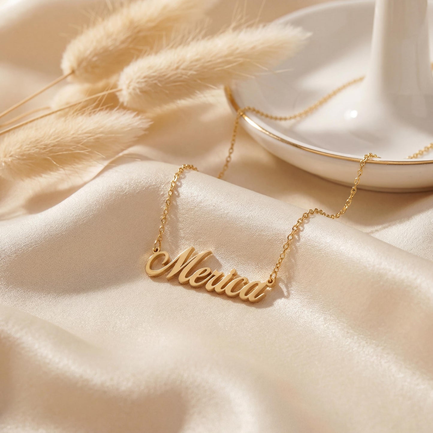 Merica Necklace, Personalized Jewelry, Dainty Nameplate, Minimalist Pendant, American Pride Gift, For Women