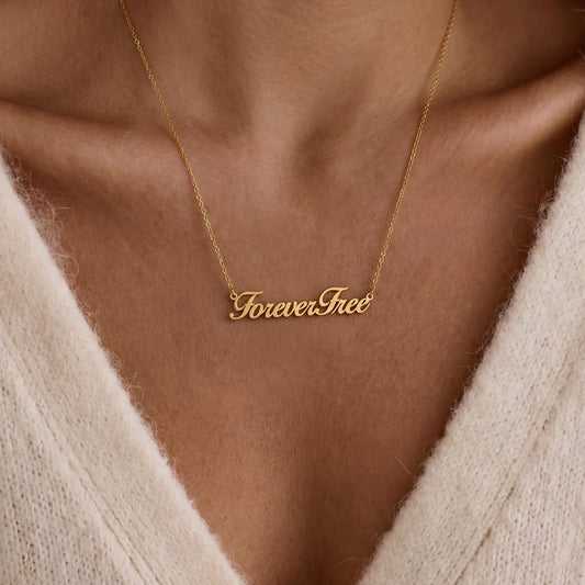 Custom Word Necklace, Freedom Jewelry, America 250 Gift, Patriotic Choker, USA Semiquincentennial, Liberty Pendant, Minimalist Name