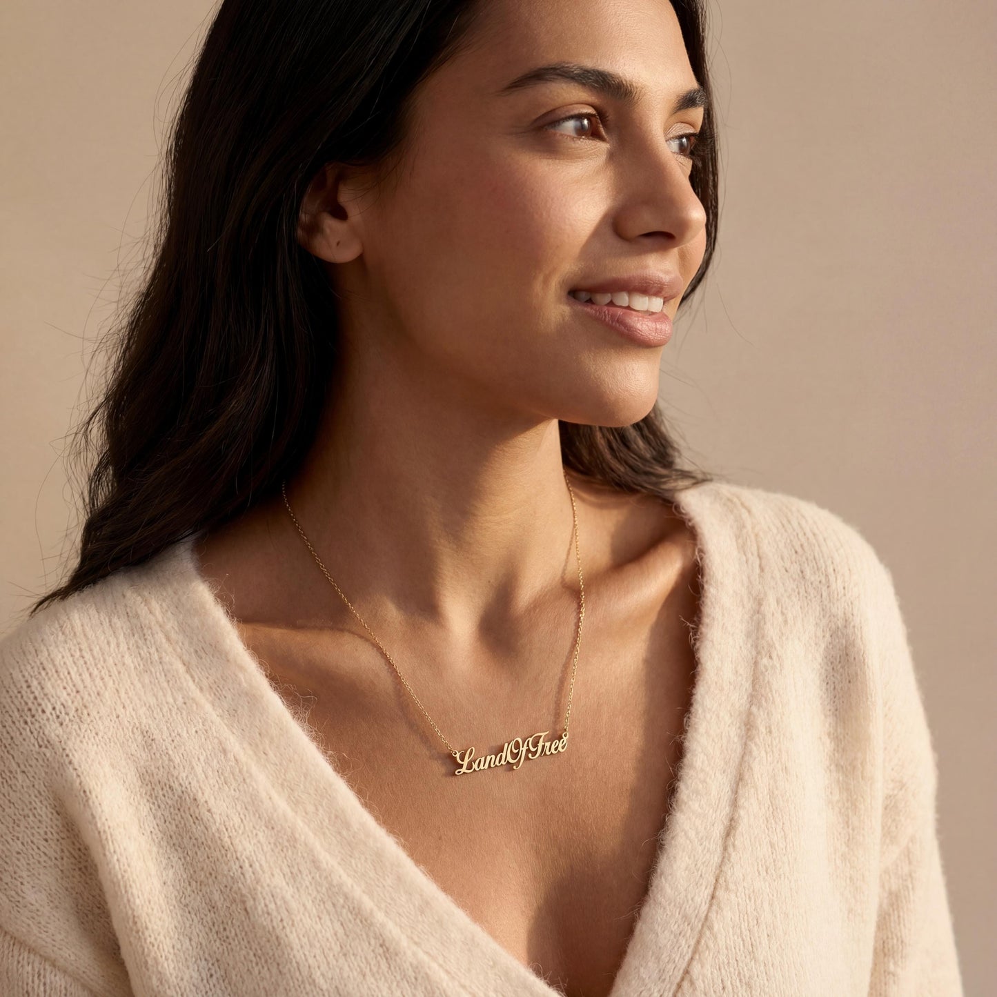 Custom Name Necklace, Patriotic Jewelry, USA 250th Anniversary, American Pride Gift, Minimalist Word Choker, Independence Day