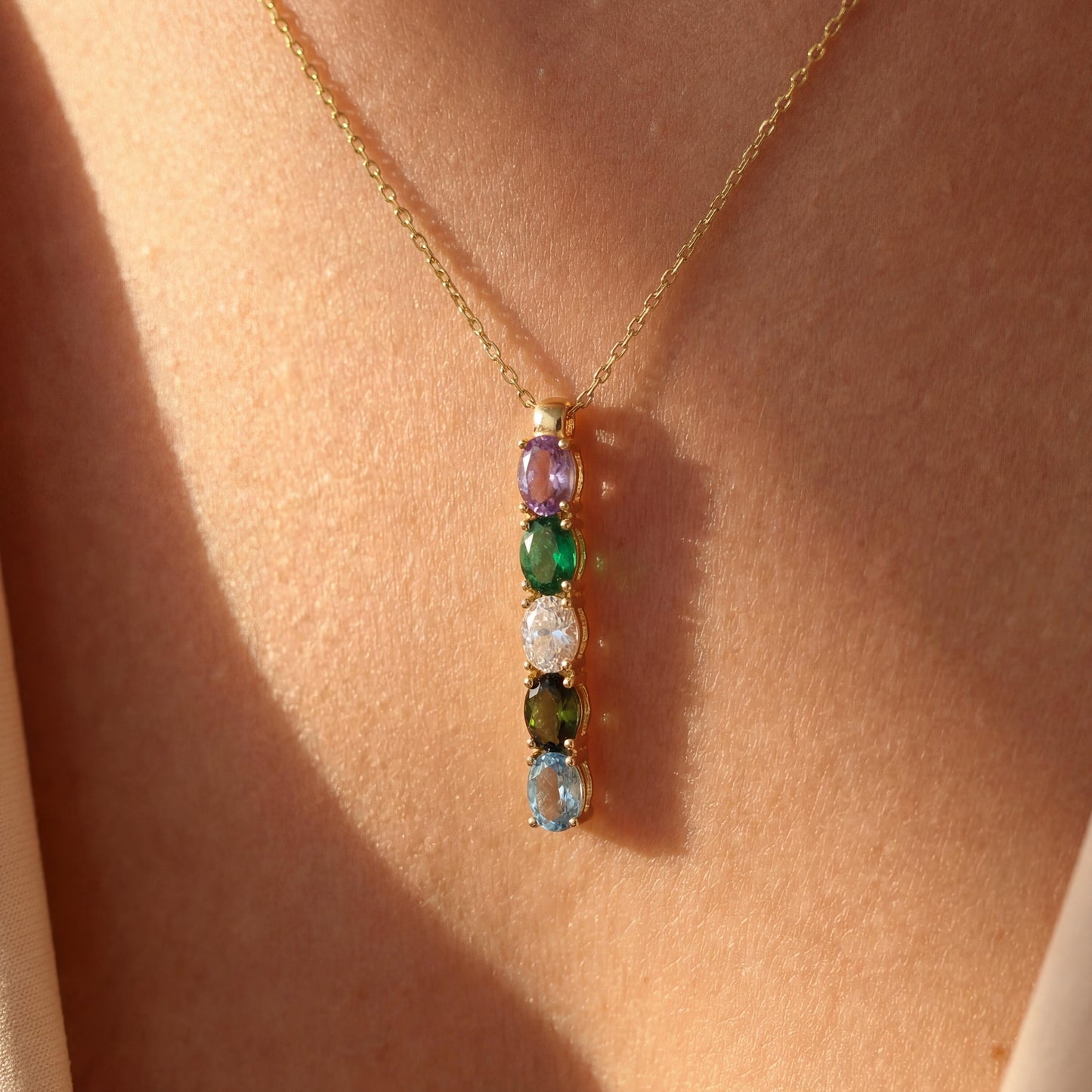 Family Birthstone, Mothers Necklace, Custom Birthstones, Mothers Day Gift, Grandma Necklace, Personalized Mom, Minimalist Jewelry