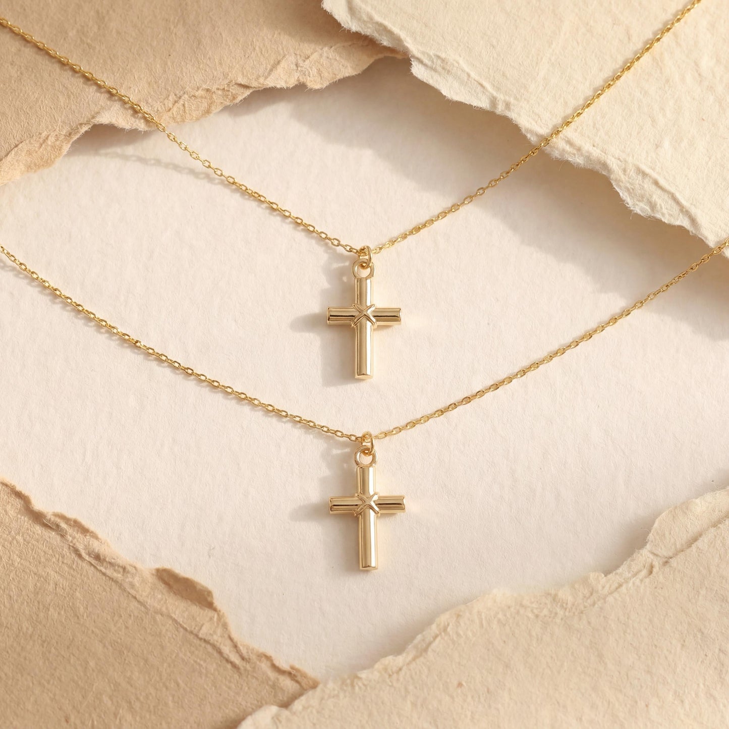 Dainty Cross Necklace, Minimalist Cross, Christian Jewelry, Mothers Day Gift, Baptism Gift Girl, Easter Gift For Her, Religious Pendant