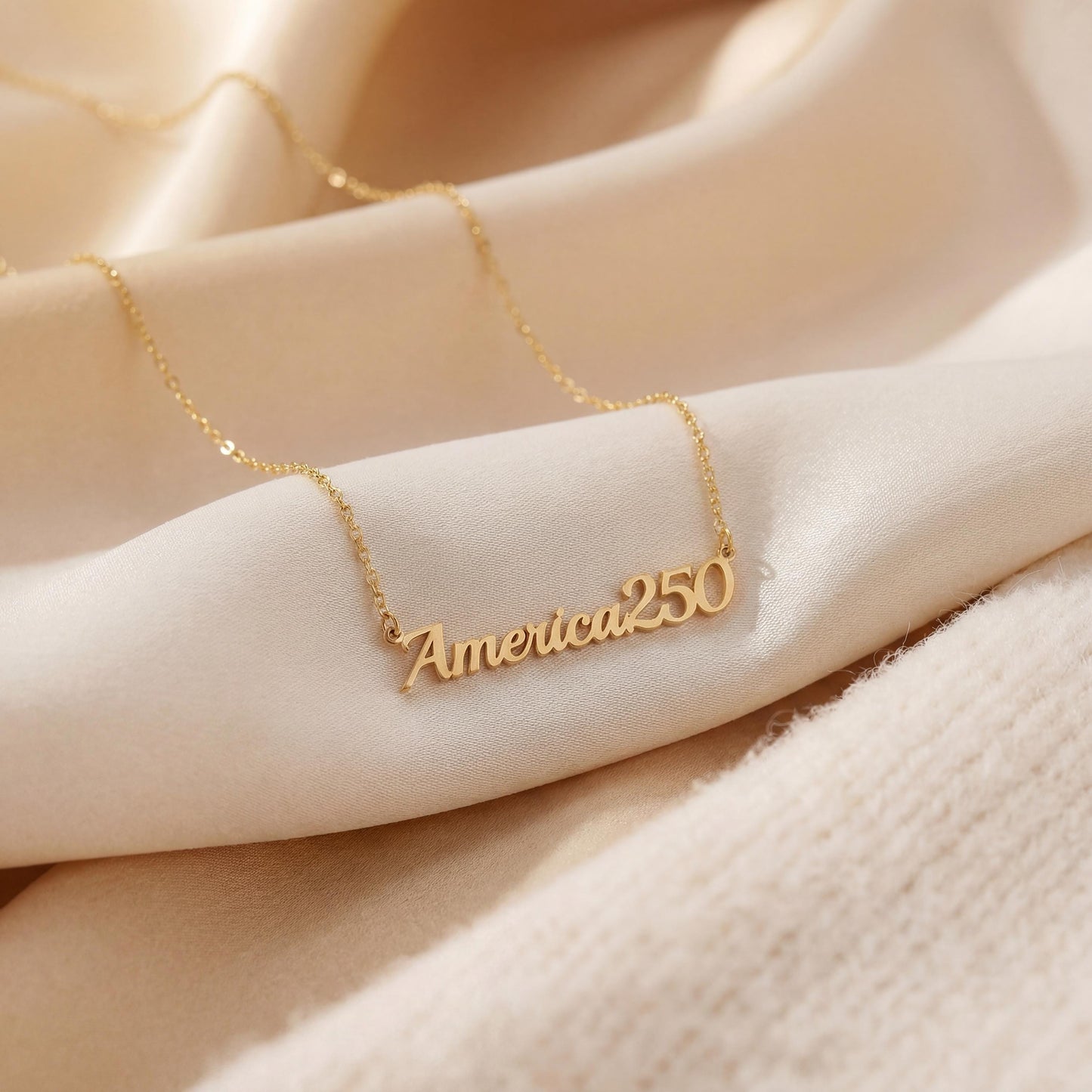 America 250 Necklace, USA 250th Anniversary, Semiquincentennial Jewelry, 1776 Commemorative Gift, Patriotic Pendant, 4th of July Wear